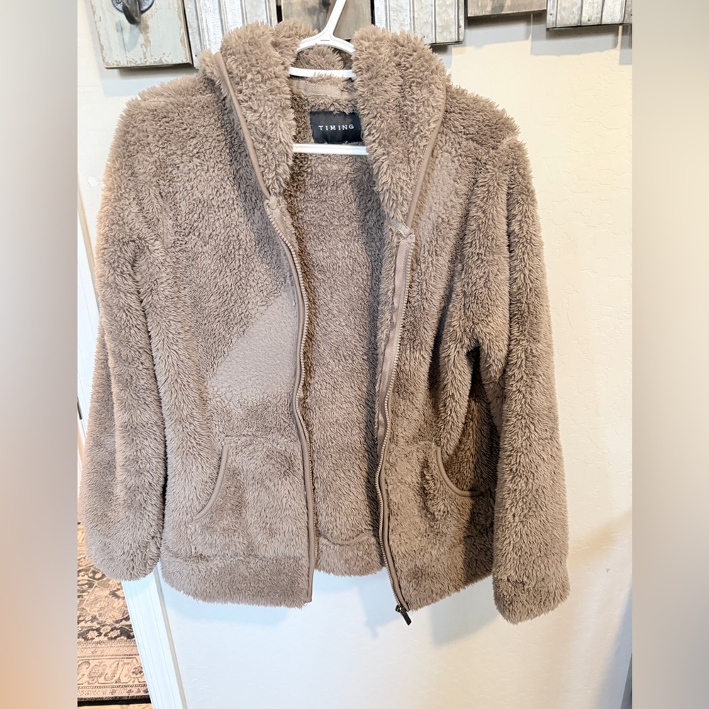 Timing Plush Tan Jacket